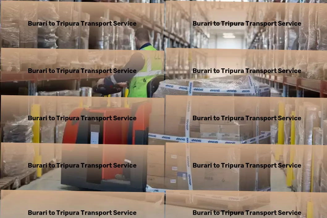 Burari to Tripura Part Load Transport Nationwide distribution logistics